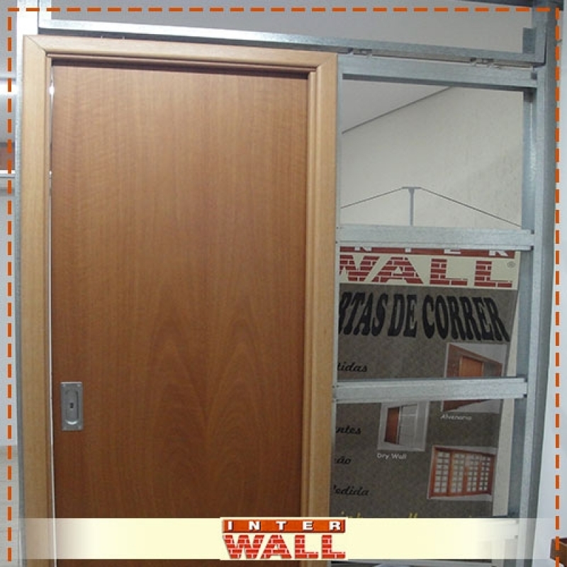 Orçar Porta de Correr Embutida Drywall Banheiro Vargem Grande Paulista - Porta de Correr Embutida Drywall para Closet