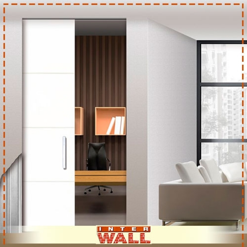 Porta de Correr Embutida Drywall Banheiro Valor Litoral Paulista - Porta de Correr Embutida Drywall para Closet