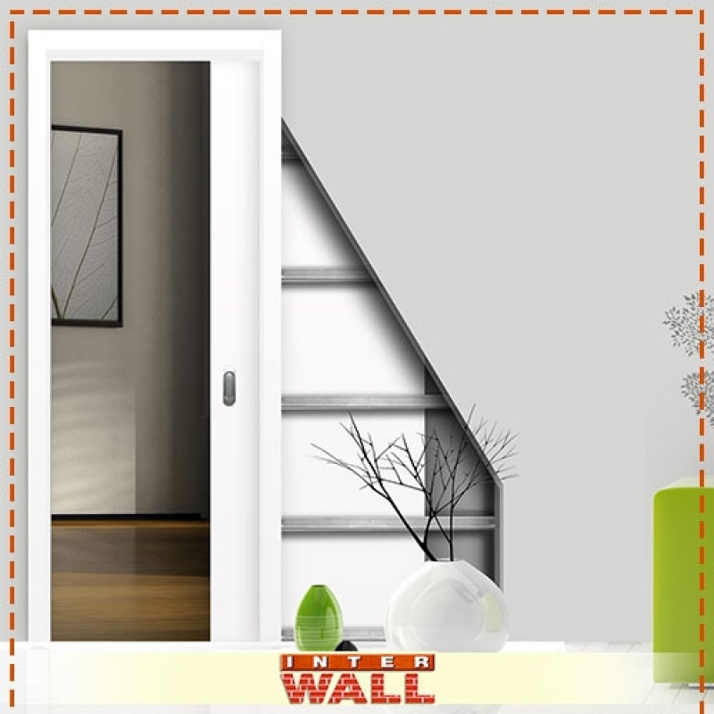 Porta de Correr Embutida Drywall Banheiro Bertioga - Porta de Correr Embutida Drywall para Closet
