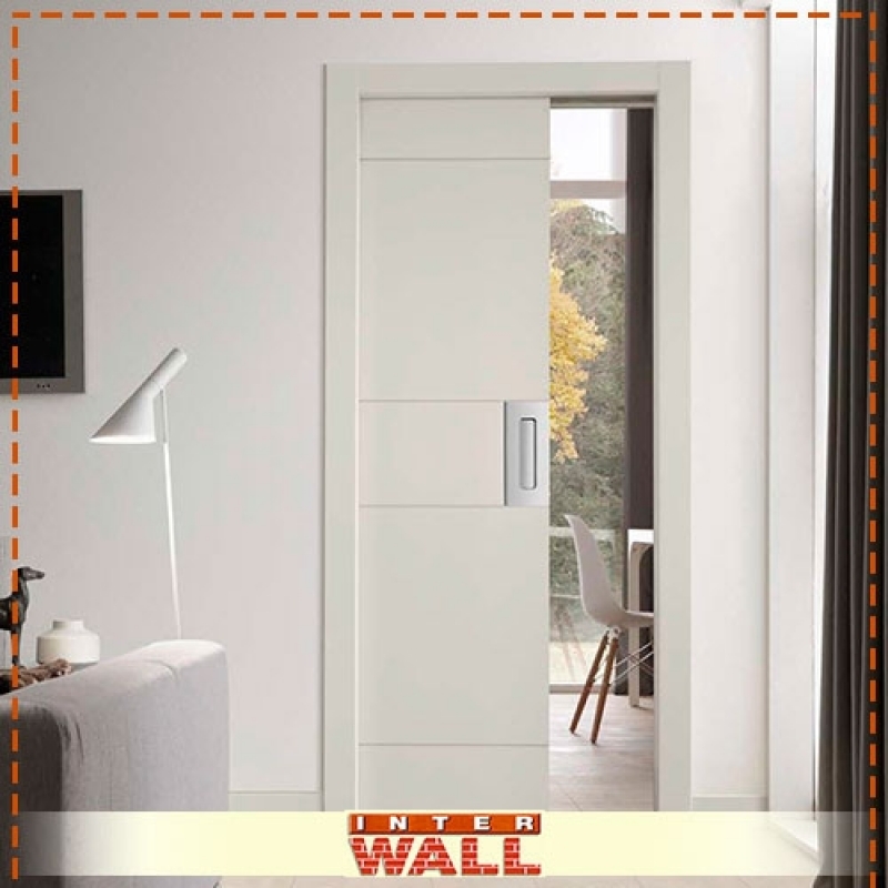 Porta de Correr Embutida Drywall para Closet Caraguatatuba - Porta de Correr Embutida Drywall para Cozinha