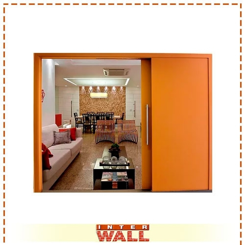 Porta de Correr Embutida Drywall para Cozinha Valor Mogi das Cruzes - Porta de Correr Embutida Drywall para Closet