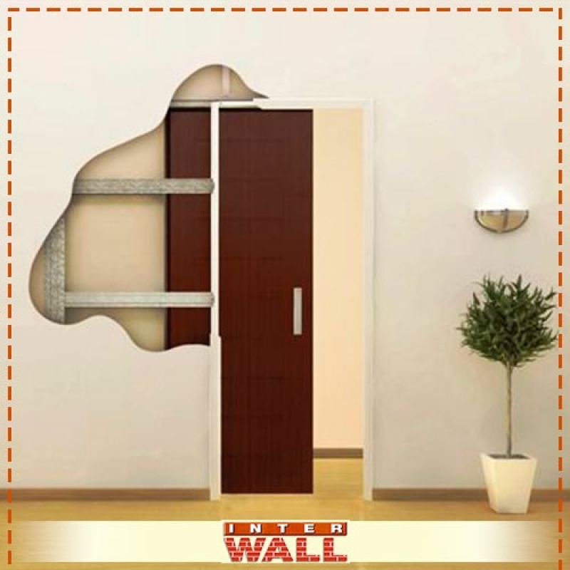 Portas de Correr Embutida Drywall Banheiro Carapicuíba - Porta de Correr Embutida Drywall para Quarto