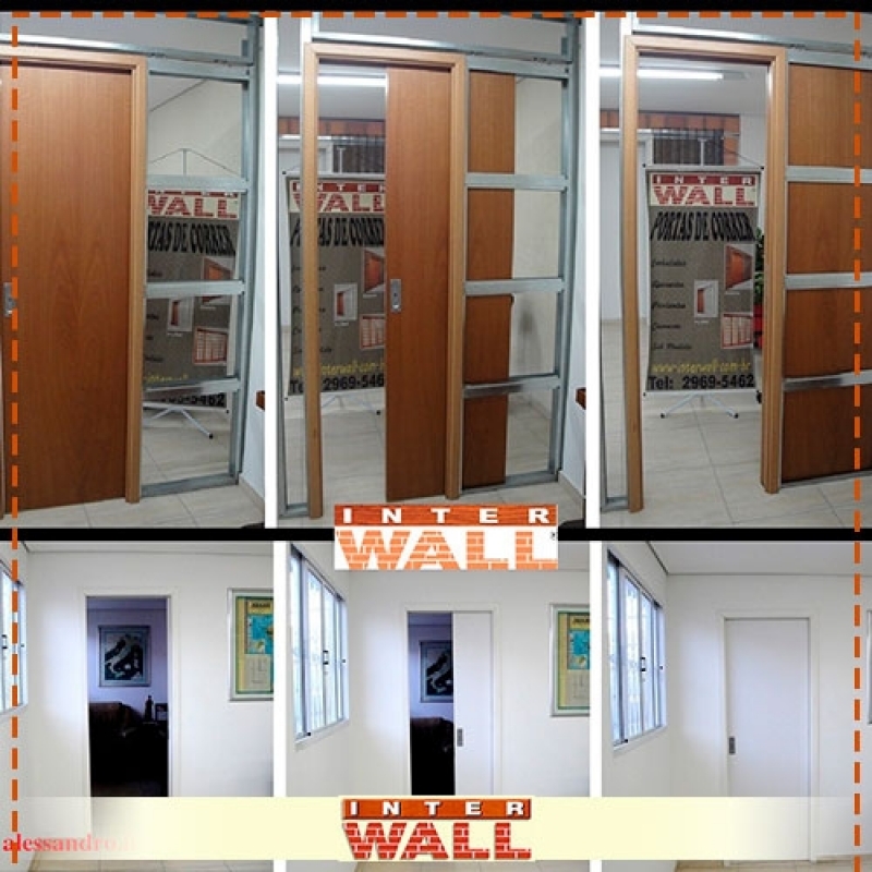 Portas de Correr Embutida Drywall para Closet Osasco - Porta de Correr Embutida Drywall na Parede