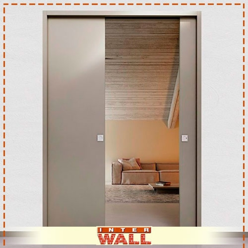 Portas Interiores de Correr Embutidas Drywall Iguape - Porta de Correr Embutida Drywall para Closet