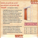 portas de correr embutida para drywall Cananéia