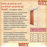 portas de correr embutidas drywall para banheiro Pirapora do Bom Jesus